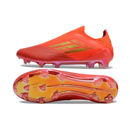 Adidas F50 Elite Laceless FG Red Gold For Men