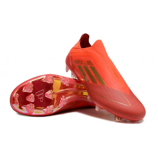 Adidas F50 Elite Laceless FG Red Gold For Men