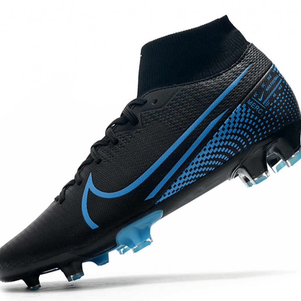 Best Nike Mercurial 7 Elite FG Black Blue 39-45 Soccer Cleats