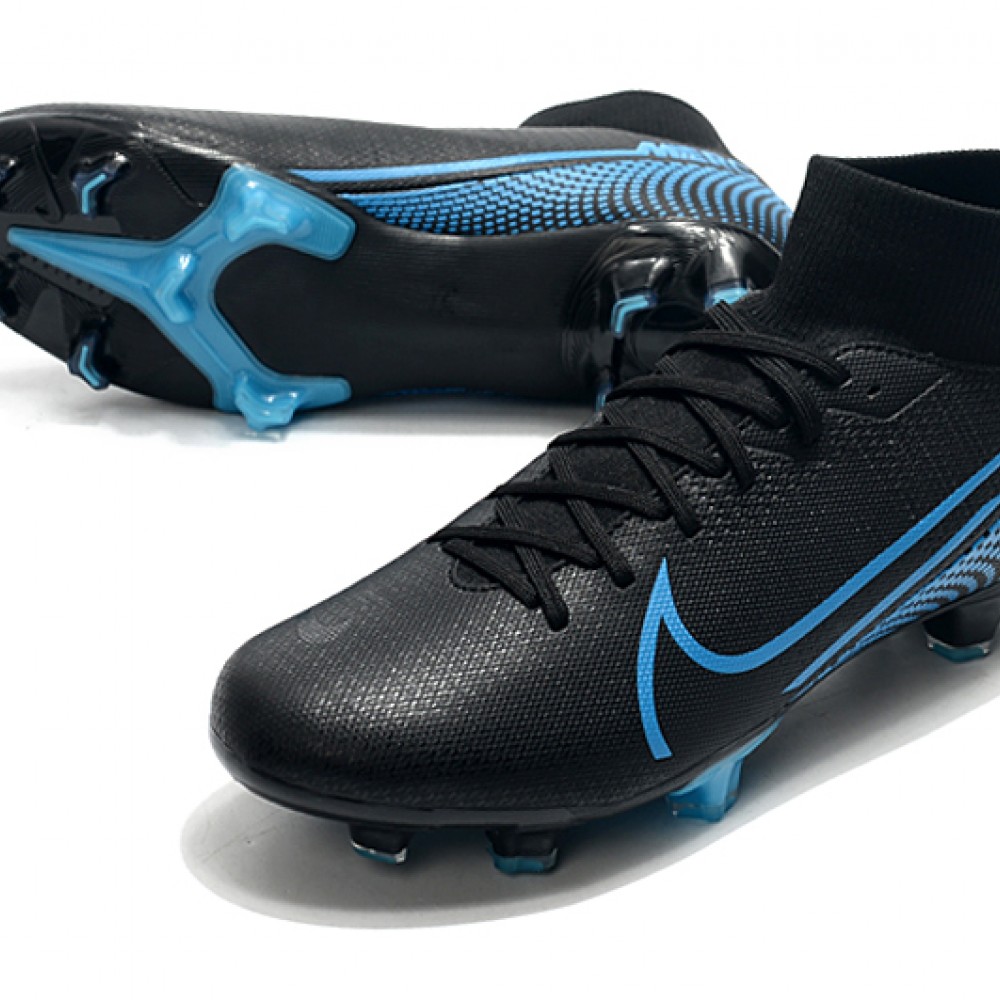 Best Nike Mercurial 7 Elite FG Black Blue 39-45 Soccer Cleats