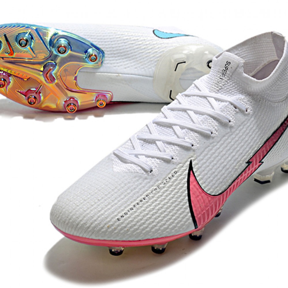 Best Nike Superfly 7 Elite SE AG White Pink Blue 39-45 Soccer Cleats